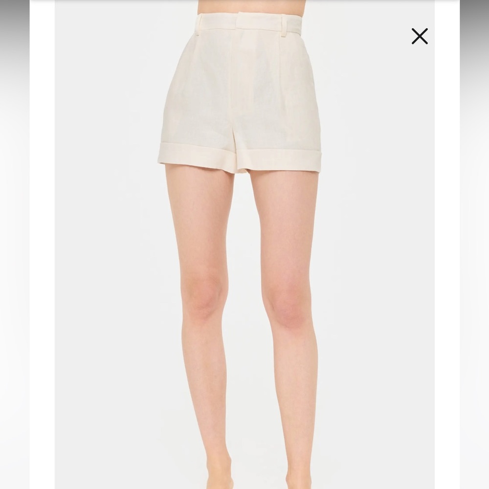 Cami NYC Size 4 Rabia Linen Shorts White